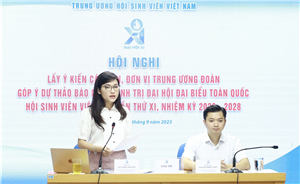Lãnh đạo các ban, đơn vị T.Ư Đoàn góp ý văn kiện dự thảo Báo cáo chính trị ĐH hội sinh viên Việt Nam