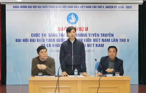 Ban Tổ chức trao đổi những thông từ về cuộc thi sáng tác biểu trưng Đại hội Hội SVVN lần thứ X và sáng tác ca khúc về sinh viên Việt Nam